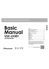 Notice PIONEER ELITE VSXLX301 Récepteur audio-vidéo