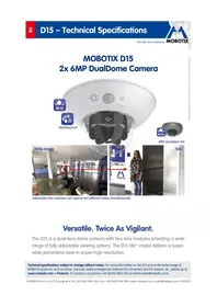 Notice Mobotix DUALDOME D15 Caméra de surveillance