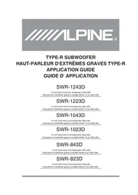 Notice ALPINE SWR843D Caisson de basses