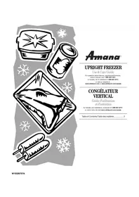 Notice AMANA AQU1613TEW Congélateur