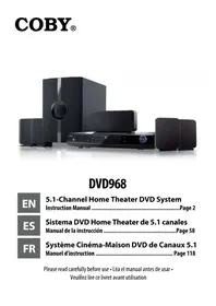 Notice COBY DVD968 Système home cinéma