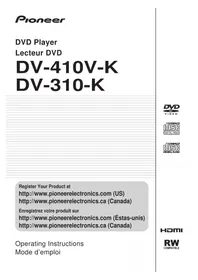 Notice PIONEER DV310 Lecteur dvd