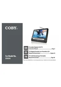 Notice COBY TFTV791 Téléviseur