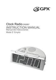 Notice GPX CR2807 Radio-réveil