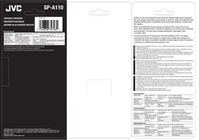 Notice JVC SPA110 Haut-parleur