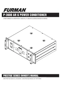 Notice Furman P3600 AR G Conditionneur d'alimentation électrique