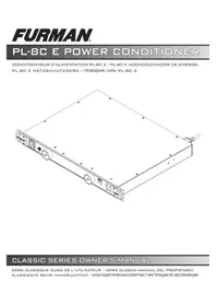Notice Furman PL8C E Conditionneur d'alimentation électrique