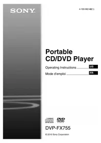Notice SONY DVPFX755 Lecteur dvd