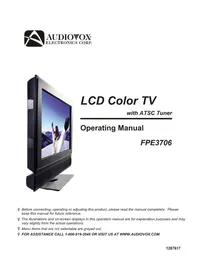 Notice VOXX FPE3706 TV