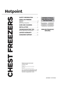 Notice HOTPOINT HCM4SMWW Congélateur