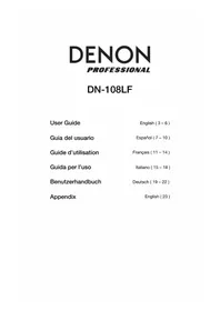 Notice DENON DN108LF Pregnant