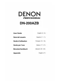Notice DENON DN200AZB Receptor de audio y vídeo