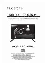 Notice Proscan PLED1960A Téléviseur