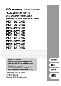 Notice PIONEER PDP4271HD Téléviseur