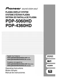 Notice PIONEER PDP4360HD Téléviseur