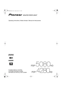 Notice PIONEER PDP5080HD Téléviseur