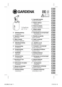 Notice GARDENA 1L EASYPUMP 11114 Nettoyeur haute pressio