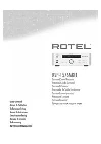 Notice ROTEL RSP1576 MKII Hifi-systeem