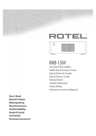 Notice ROTEL RMB1504 Ontvanger