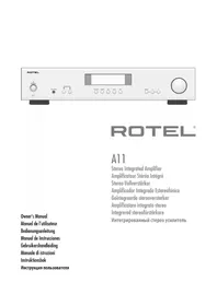 Notice ROTEL A11 Ontvanger