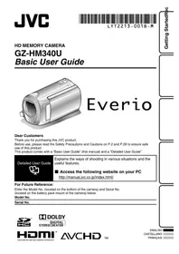Notice JVC EVERIO GZHM340 Caméscope