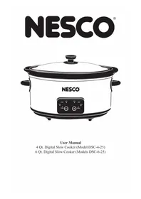 Notice Nesco DSC425 Saucepan