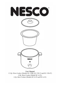 Notice Nesco SC150 Saucepan