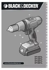 Notice BLACK & DECKER HP148F4LBK τρυπάνι