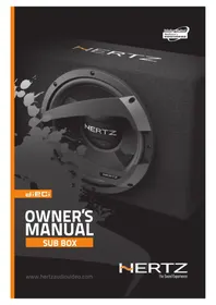 Notice Hertz DIECI DBX 252.3 Caisson de basses
