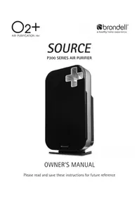 Notice Brondell SOURCE P300 Purificador de aire