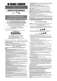 Notice BLACK & DECKER VP940 Chargeur de batterie