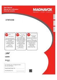 Notice MAGNAVOX 47MF439B TELEVISOR