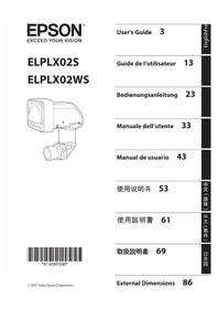 Notice EPSON ELPLX02S プロジェクター