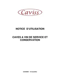 Notice Caviss C242GBE4 Cave à vin