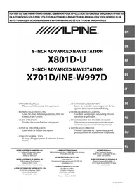 Notice ALPINE X701DA4R Appareil GPS