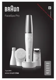 Notice BRAUN FACESPA PRO 912 Facial care device