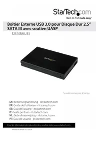 Notice StarTech.com S2510BMU33 Disque dur externe