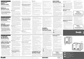 Notice DUALIT ARCHITECT DU26575 Grille pain