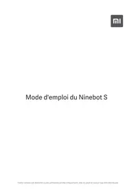 Notice Xiaomi NINEBOT S Trottinette électrique