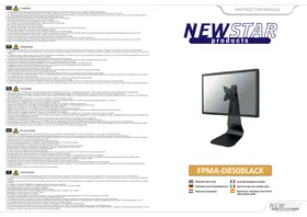 Notice Newstar FPMAD850BLACK Support écran plat