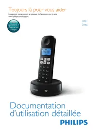 Notice PHILIPS D161 Téléphone fixe