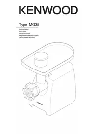 Notice KENWOOD MG35 Hachoir à viande