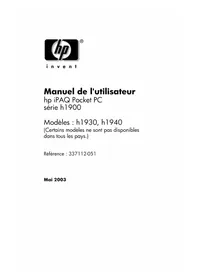 Notice HP IPAQ H1945 PDA