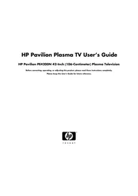 Notice HP PAVILION PE4200N Téléviseur