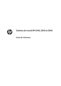 Notice HP Z640 Ordinateur de bureau