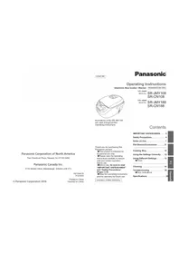 Notice PANASONIC SRCN108 电饭煲