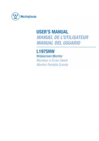 Notice WESTINGHOUSE L1975NW Monitor