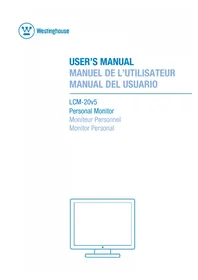 Notice WESTINGHOUSE LCM20V5 Monitor