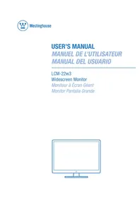 Notice WESTINGHOUSE LCM22W3 Monitor