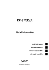Notice NEC PX61XR4A Téléviseur